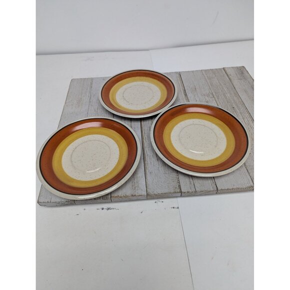 Set of 3 Vintage Imperial W. Dalton Stoneware Cup & Saucer Tangerine Japan - Picture 5 of 7